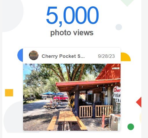 Google Maps notice: 5,000 photo views